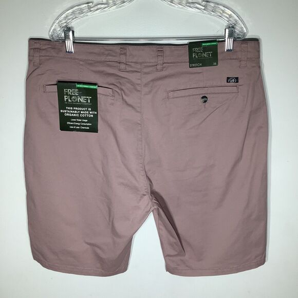 Free Planet Mens Chino Shorts Faded Purple Size 38 NWT - Picture 3 of 12